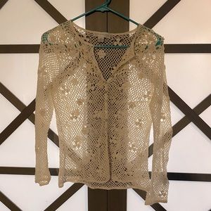 Vintage Petite Sophisticate crochet top